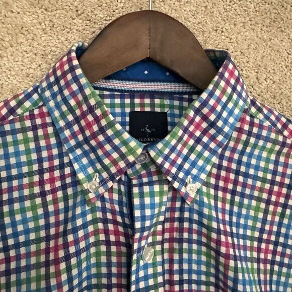 Tailorbyrd Long Sleeve Button Down Collared Shirt Mens Large Multi Color‎ Plaid - Picture 4 of 11